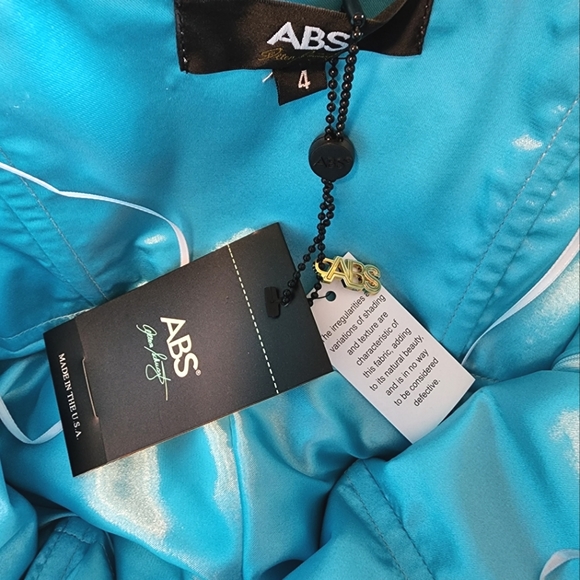 Gorgeous ABS Allen Schwartz Strapless Watercolor Dress - Picture 11 of 12